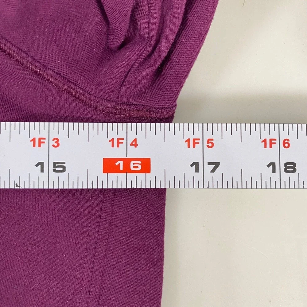 Lululemon Womens Urbanite Henley Long Sleeve‎ Shirt 4 Plum Rulu Athleisure Soft
